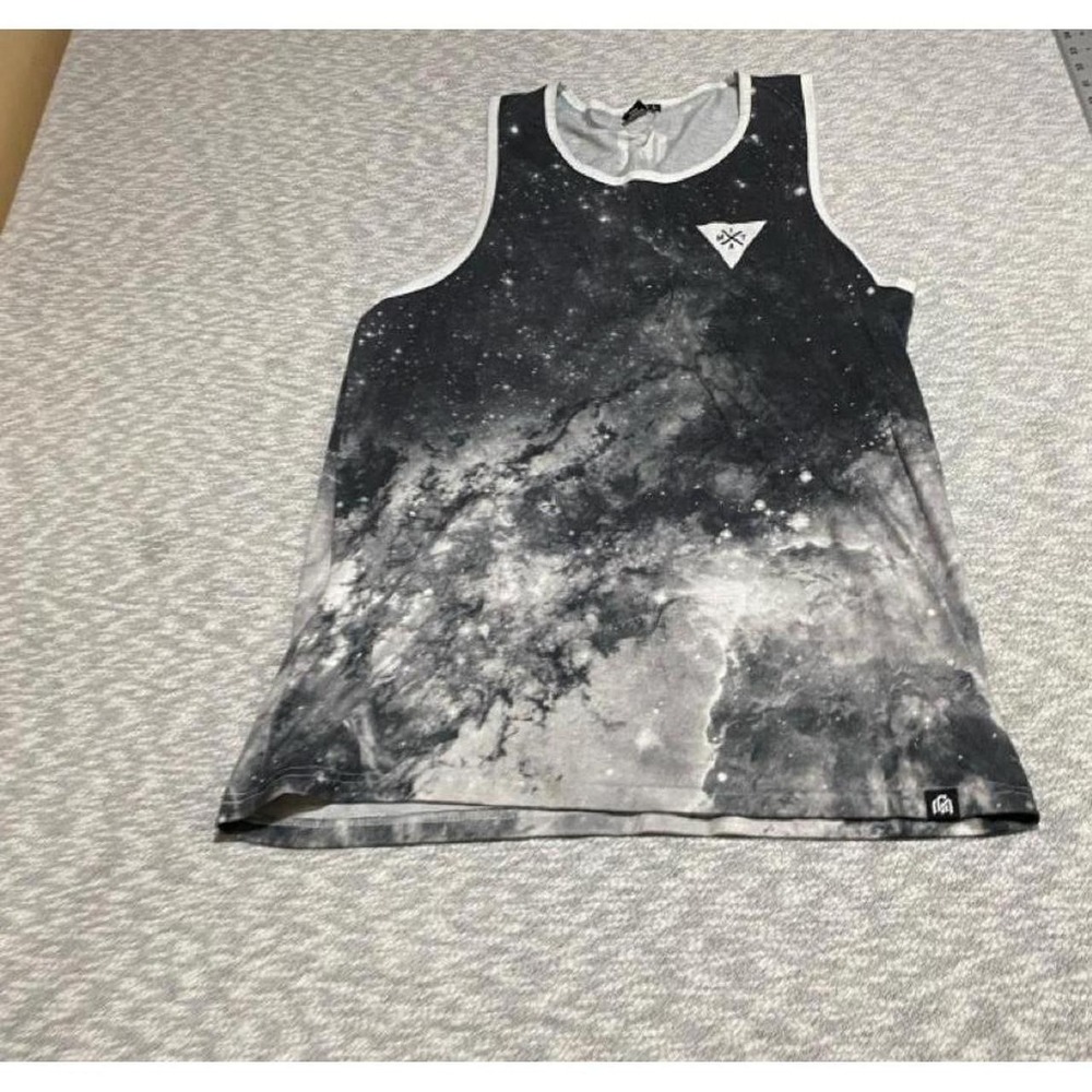Into the AM black & white galaxy print tank top men L. SKU-B752